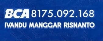 Informasi pembayaran transfer Bank BCA Batik Soehadi